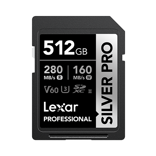 Lexar Professional SILVER PRO 512GB SDXC UHS-II Memory Card | LSDSIPR512G-BNNNG