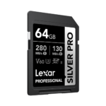 Lexar Professional SILVER PRO 64GB SDXC UHS-II Memory Card | LSDSIPR064G-BNNNG