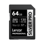Lexar Professional SILVER PRO 64GB SDXC UHS-II Memory Card | LSDSIPR064G-BNNNG