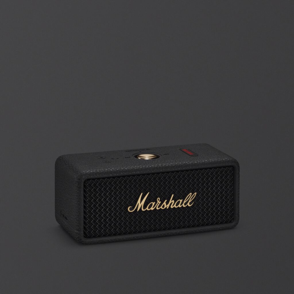 Marshall Emberton III Portable Bluetooth Wireless Speaker Black and Brass