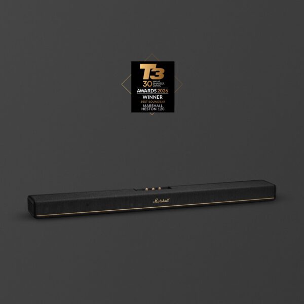 Marshall Heston 120 Dolby Atmos Soundbar Immersive Surround Sound Home Theatre Speaker Black