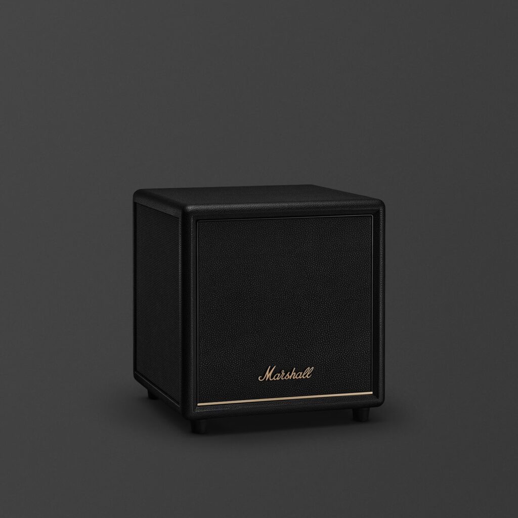 Marshall Heston SUB 200 Wireless Subwoofer with Bluetooth LE Audio Deep Bass Home Theatre Speaker Black
