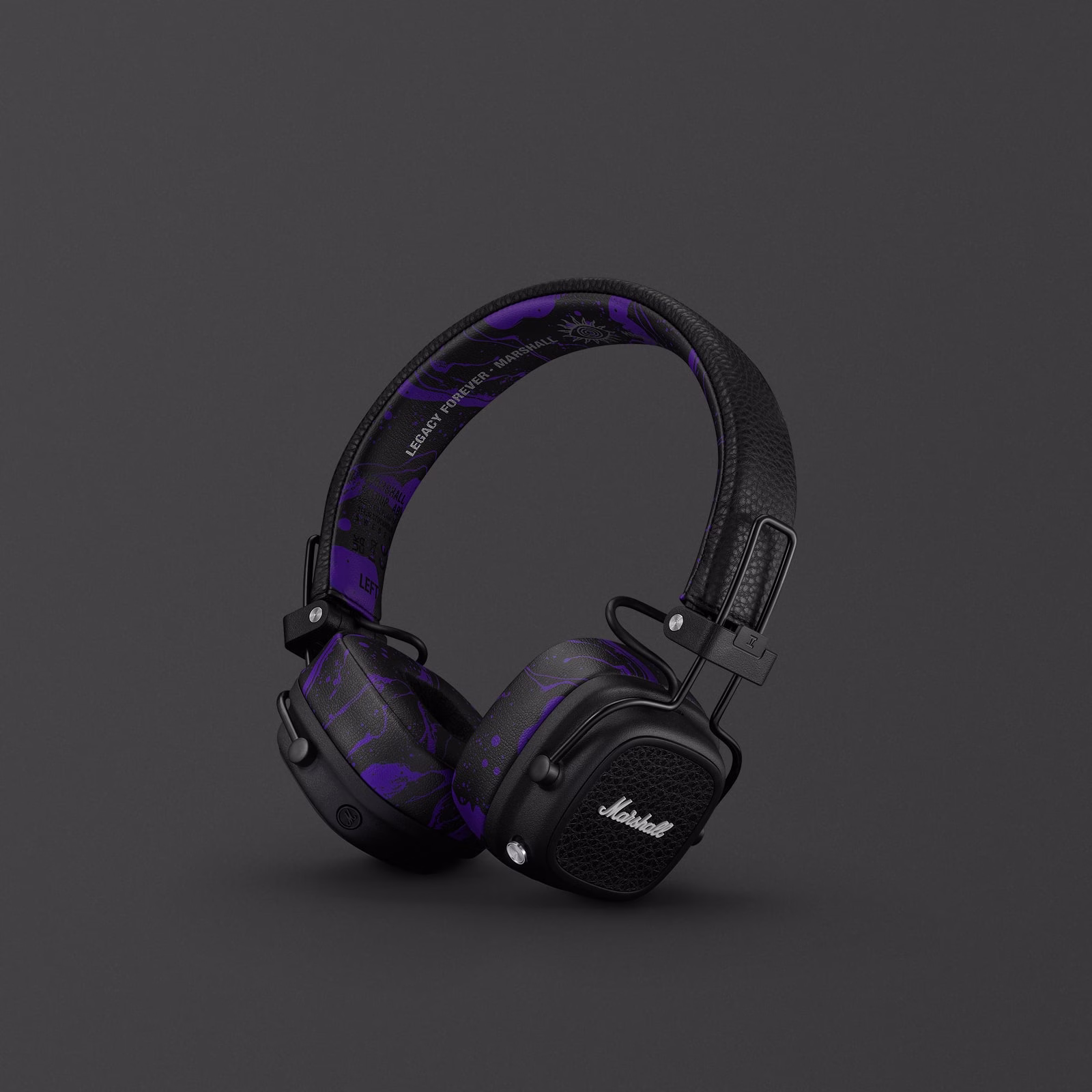 Marshall Major V Hendrik Edition Wireless Bluetooth On-Ear Headphones Purple and Black Marshall Major V Hendrik Edition Wireless Bluetooth On-Ear Headphones Purple and Black