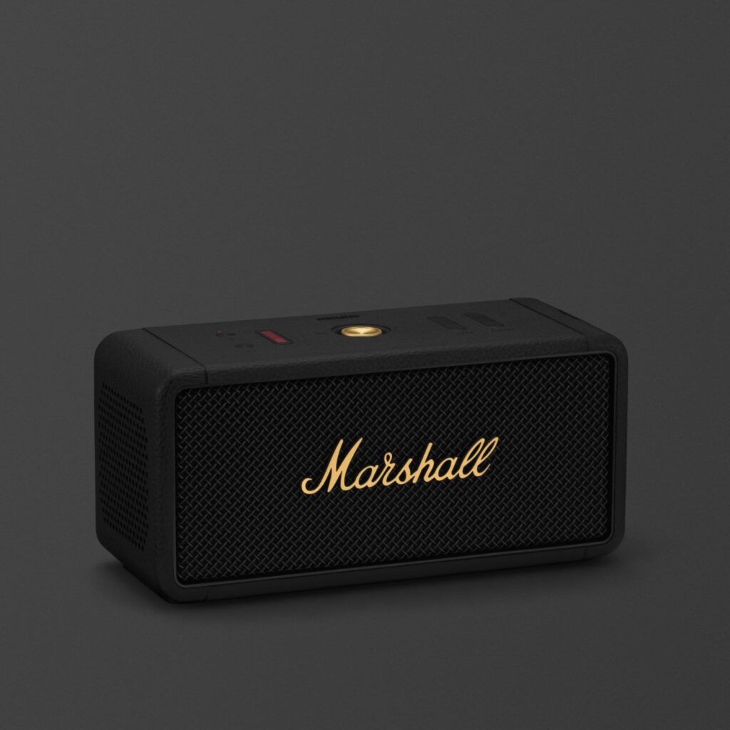 Marshall Middleton Portable Bluetooth Wireless Speaker Black and Brass