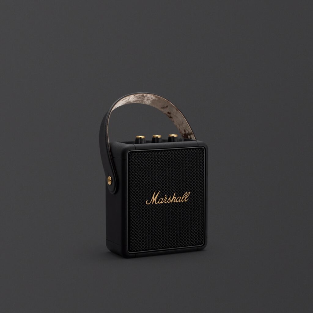 Marshall Stockwell II Portable Bluetooth Wireless Speaker – Black and Brass