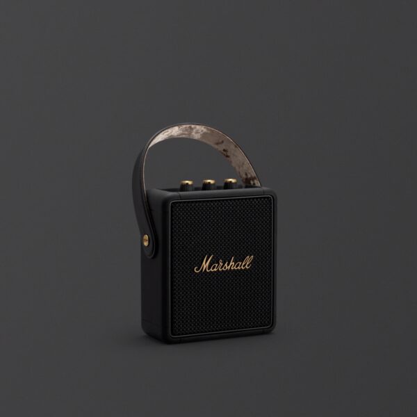 Marshall Stockwell II Portable Bluetooth Wireless Speaker – Black and Brass