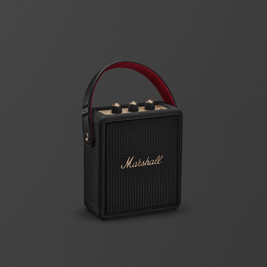 Marshall Stockwell III Portable Bluetooth Wireless Speaker – Black and Brass