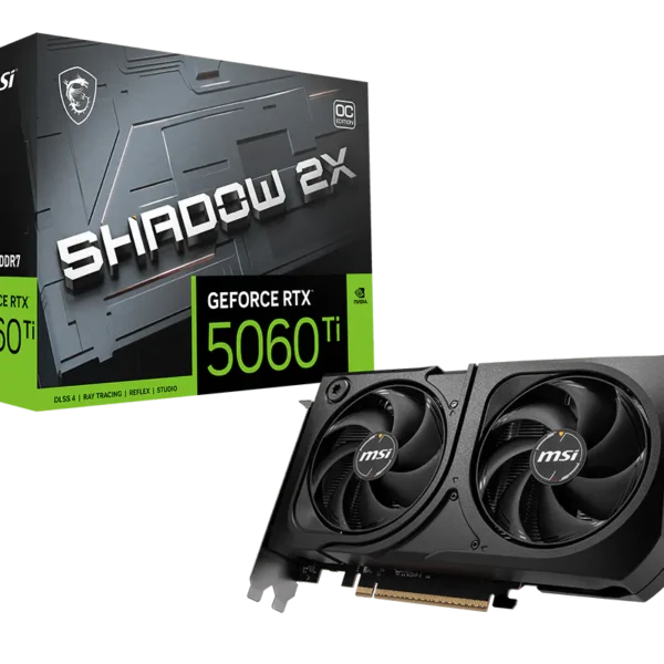 MSI GeForce RTX 5060 Ti SHADOW 2X OC PLUS 8GB GDDR7 Graphics Card MSI GeForce RTX 5060 Ti SHADOW 2X OC PLUS 8GB GDDR7 Graphics Card