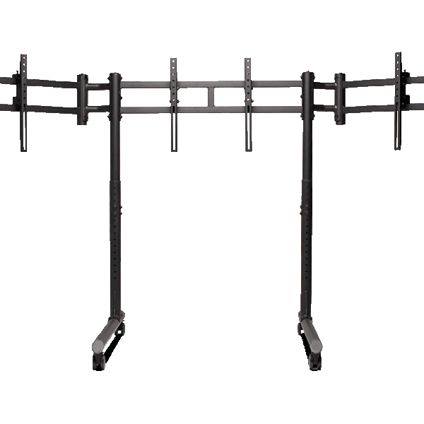 Next Level NLR-R011 Round Tube Freestanding Triple Monitor Stand Next Level NLR-R011 Round Tube Freestanding Triple Monitor Stand
