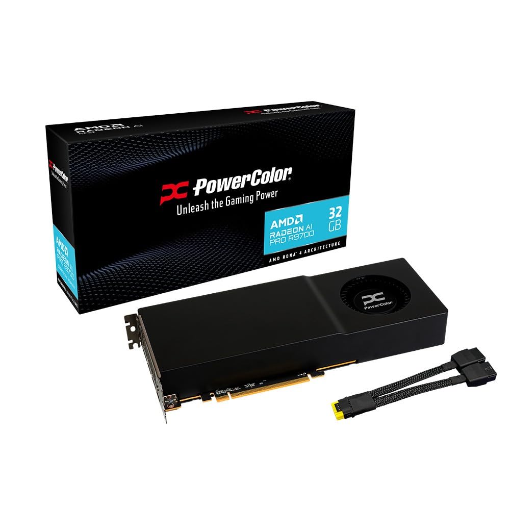 PowerColor AI PRO R9700 32GB GDDR6 PCIe Graphics Card