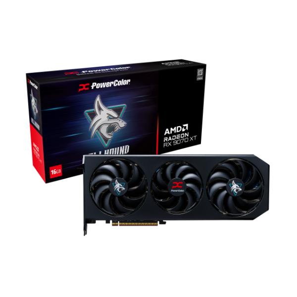 PowerColor Hellhound Radeon RX 9070 XT 16GB GDDR6 Graphics Card