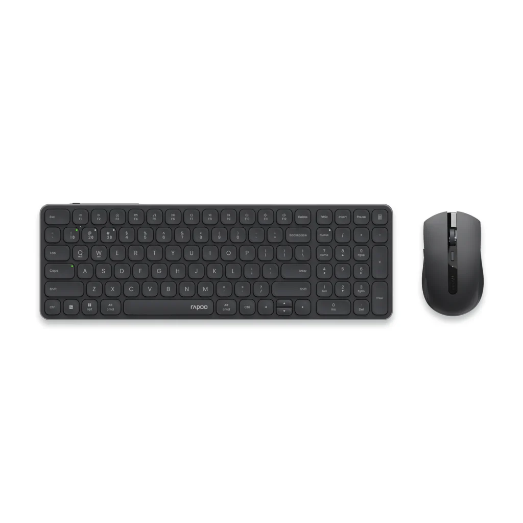 Rapoo 9350S Multi-Mode Wireless Optical Mouse & Keyboard Combo Black