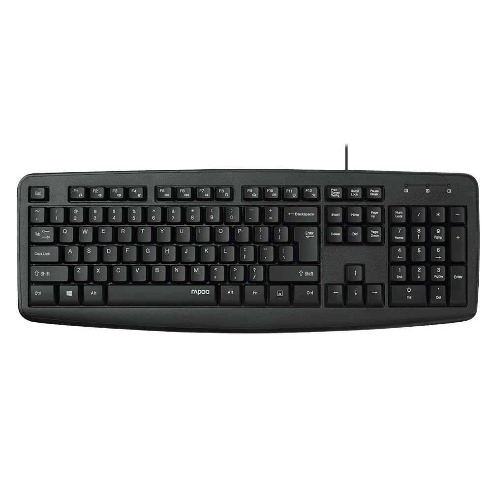 Rapoo NK2600 Wired Multimedia Keyboard Black
