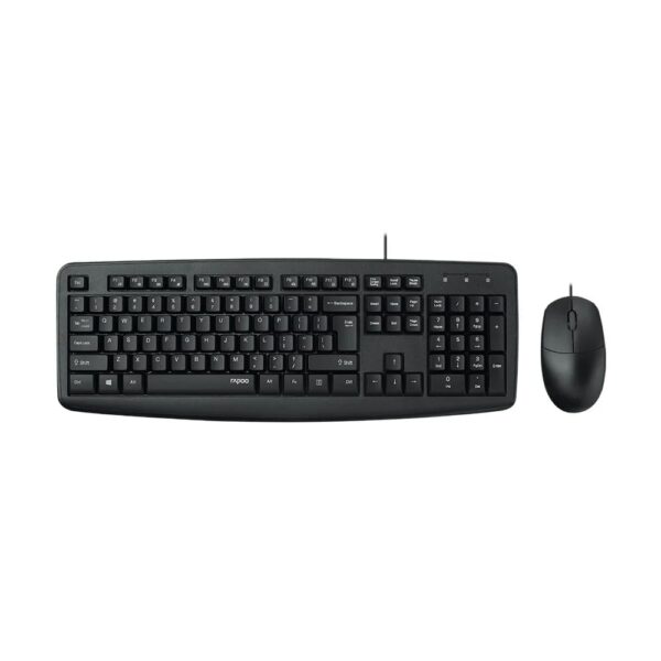 Rapoo NX1600 Wired Optical Mouse & Keyboard Combo Black