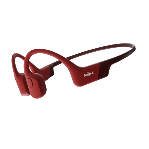 Shokz OpenRun Open-Ear Bluetooth Wireless Headphones Red