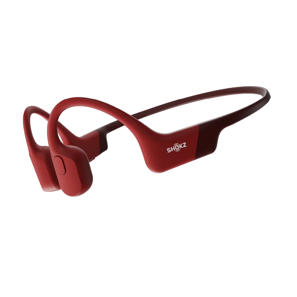 Shokz OpenRun Open-Ear Bluetooth Wireless Headphones Red