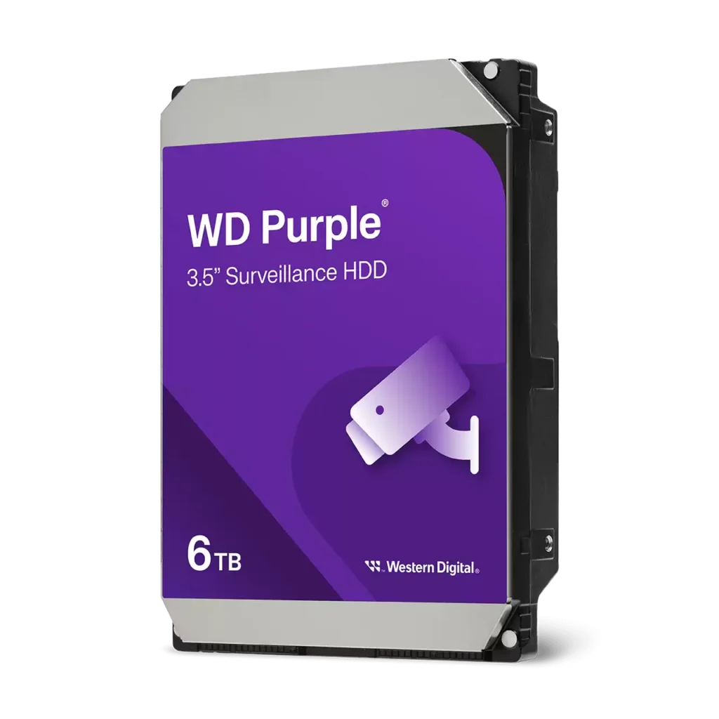 WD Purple Surveillance Hard Drive – 6TB